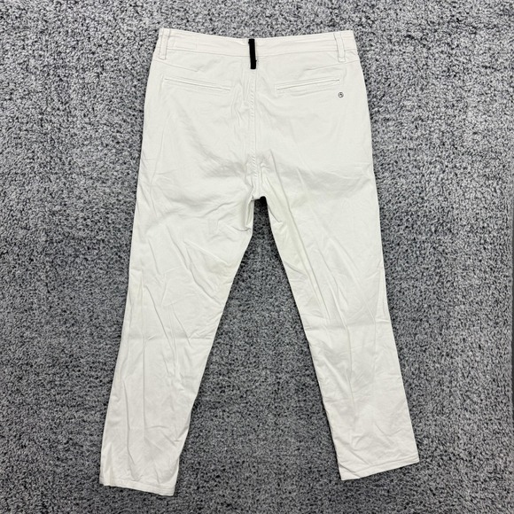 Rag & Bone Pants Mens 34x32 White Chalk Slim Fit Stretch Trousers Preppy Casual - Picture 2 of 14